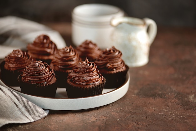 Délicieux capkakes au chocolat faits maison.