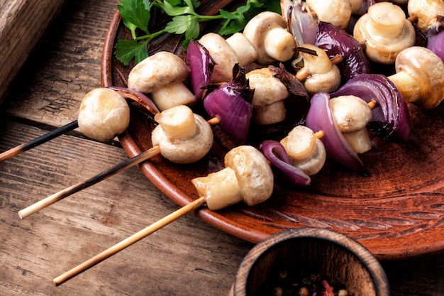 Délicieux champignons frits