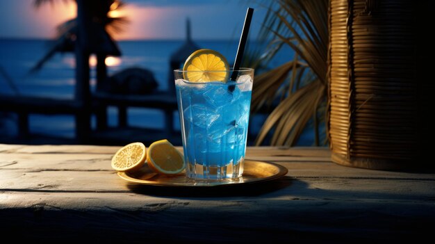 Un délicieux cocktail de lagune bleue.