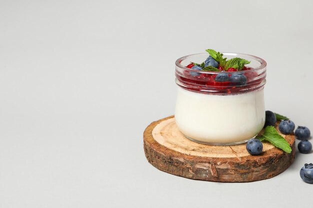 Délicieux dessert Panna Cotta espace pour le texte