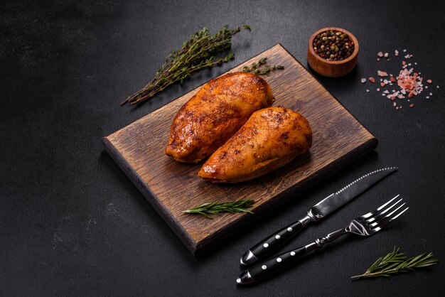 Délicieux filet de poulet grillé aux épices et herbes