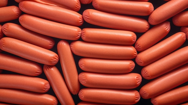 Délicieux Frankfurters Viande Produit Fond Horizontal