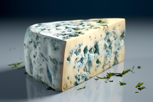 Délicieux fromage avec moisissure Moisissure noble Fromage Bru généré par l'IA