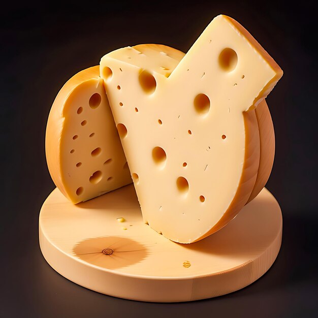 De délicieux fromages sont sur une table AI générative