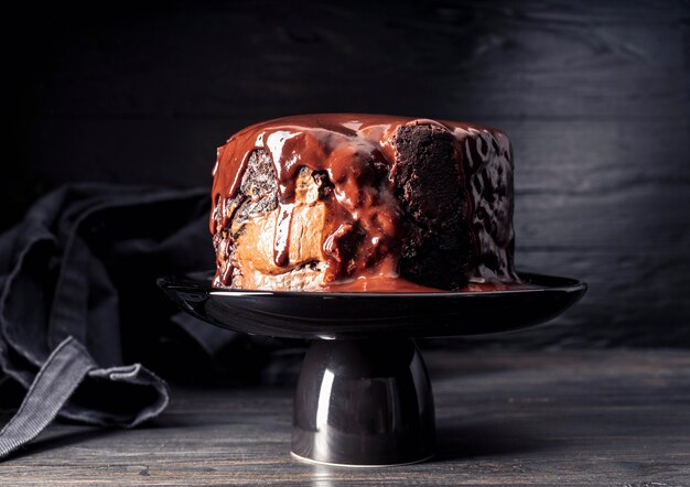 Délicieux gâteau au chocolat fondu