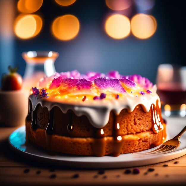 délicieux gâteau aux framboises