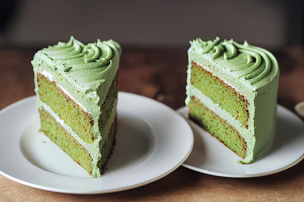 Délicieux gâteau à l'avocat savoureux avec vinaigrette à l'avocat