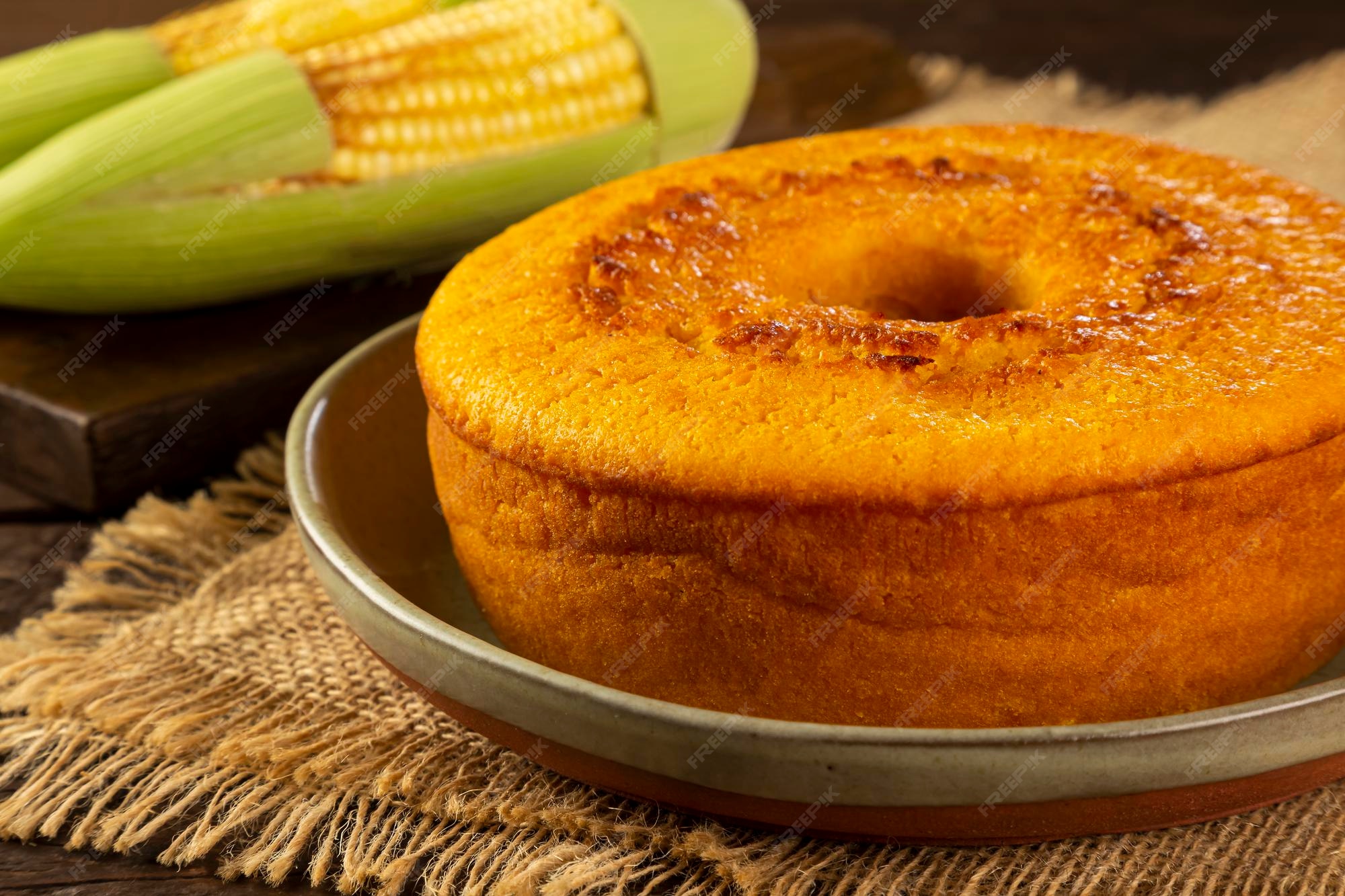 Délicieux Gâteau De Maïs Sur Table Gâteau Typiquement Brésilien | Photo ...