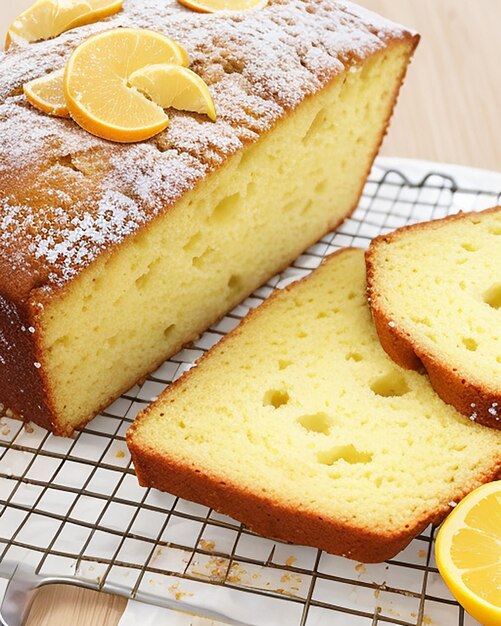 Un délicieux gâteau de pain Yuzu généré par l'IA