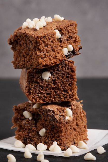 Photo délicieux gâteaux aux pépites de chocolat