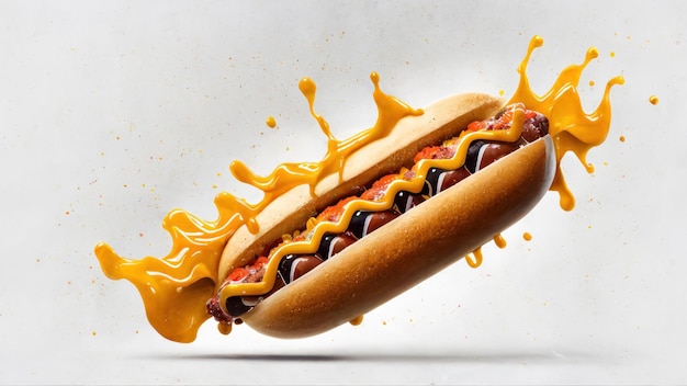 Délicieux hot-dog chaud et frais généré par Ai