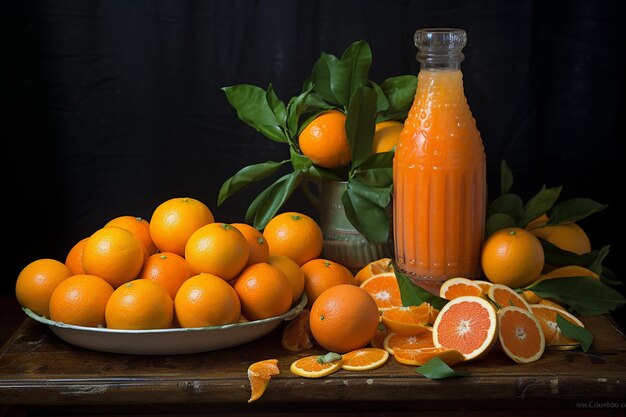 Un délicieux jus d'orange en bouteille.