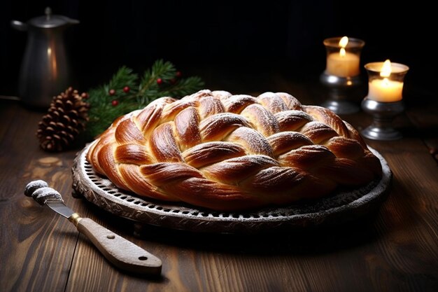 Photo le délicieux kolach, une friandise festive d'europe de l'est