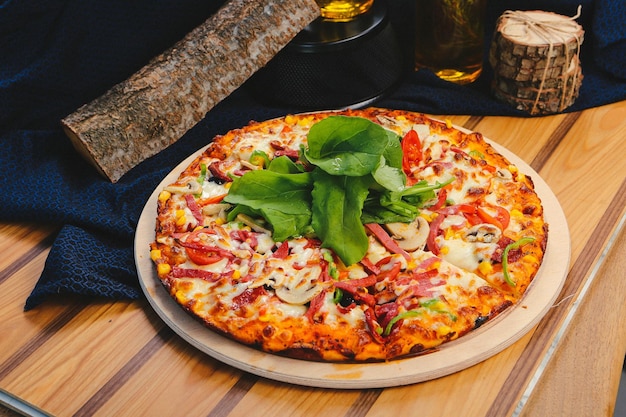 Délicieux mélange de pizza Cuisine italienne