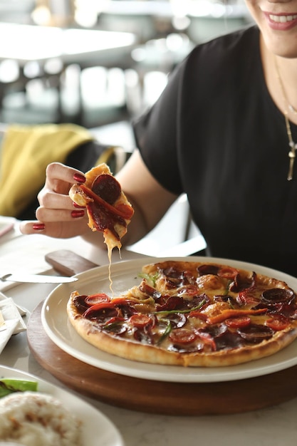 Délicieux mélange de pizza Cuisine italienne