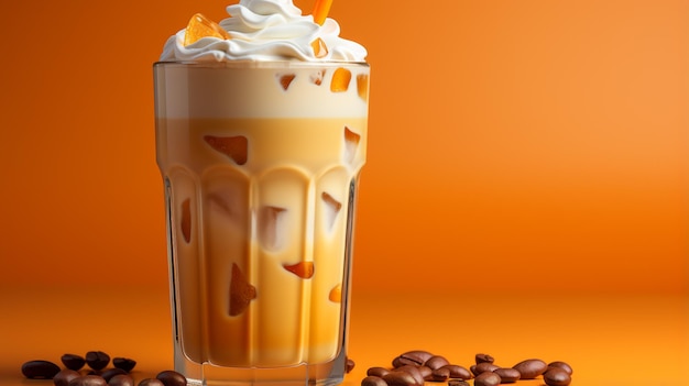 Délicieux milkshake sucré au caramel