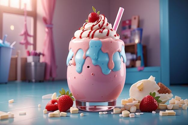 Un délicieux milkshake .