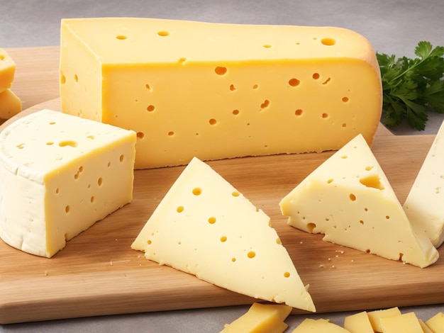 de délicieux morceaux de fromage