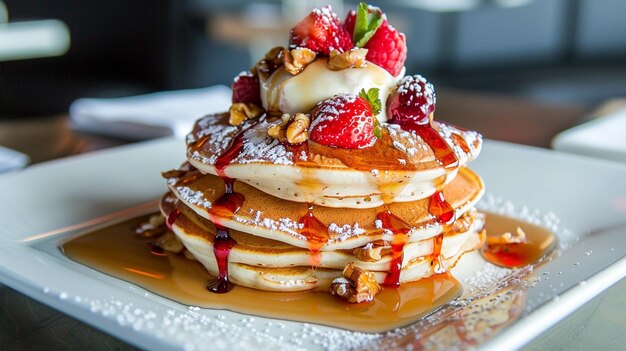 Un délicieux petit déjeuner de crêpes