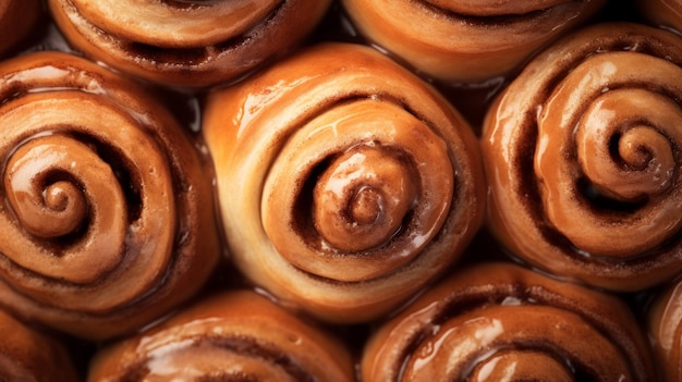 Délicieux petits pains à la cannelle avec glaçage irrésistible