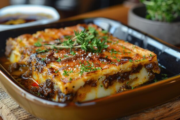 Un délicieux plat de moussaka