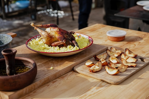 Délicieux poulet cuit au four