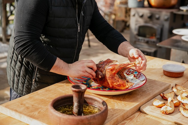 Délicieux poulet cuit au four