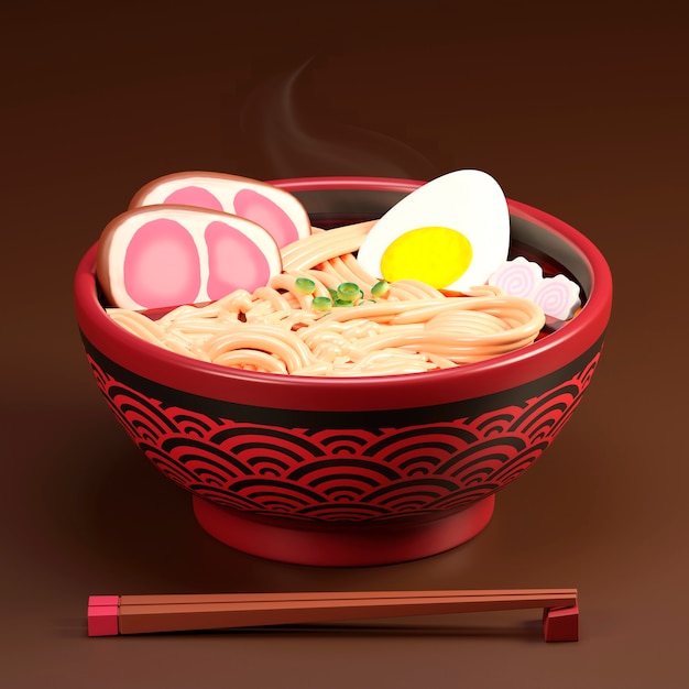 Photo délicieux ramen avec arrangement de baguettes