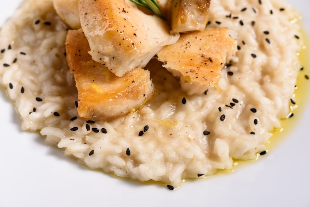 Délicieux risotto au filet de poulet