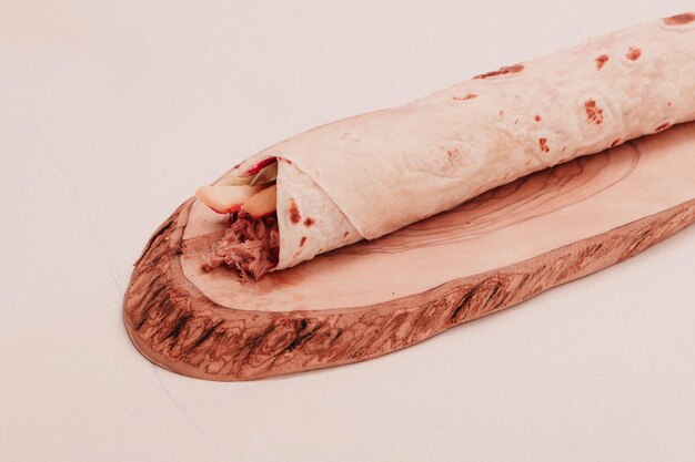 délicieux sandwich à la viande dure kebap turc wrap