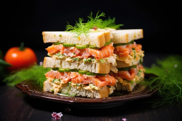 Délicieux sandwichs aux crevettes