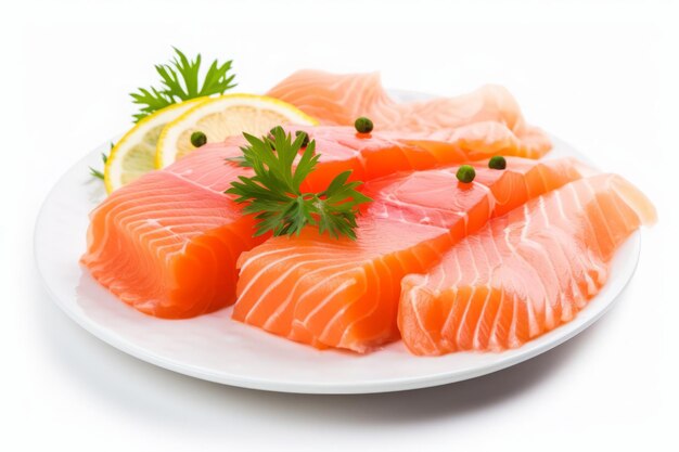 Délicieux sashimi de saumon Nourriture oméga Generate Ai