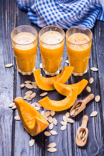 Délicieux smoothie à la citrouille