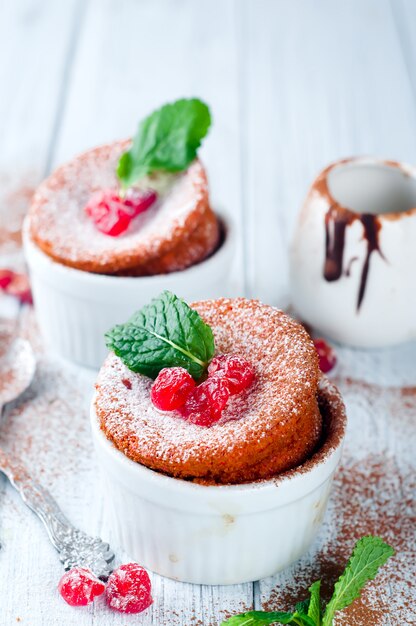 Photo délicieux soufflé fait maison