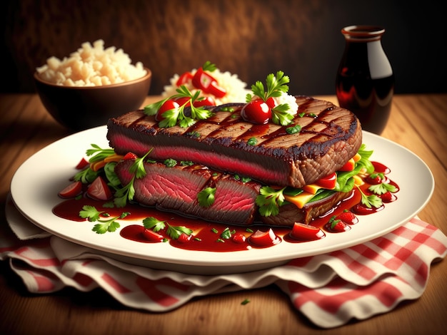 Délicieux steak photo photographie culinaire