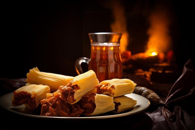 Les délicieux tamales de poulet mexicains