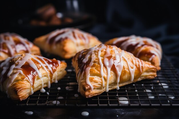 Des délicieux tours de pommes avec une croûte de pâtisserie floconneuse