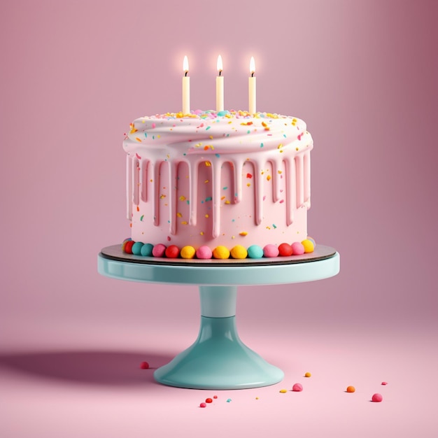 délicieux et très beau gâteau d'anniversaire