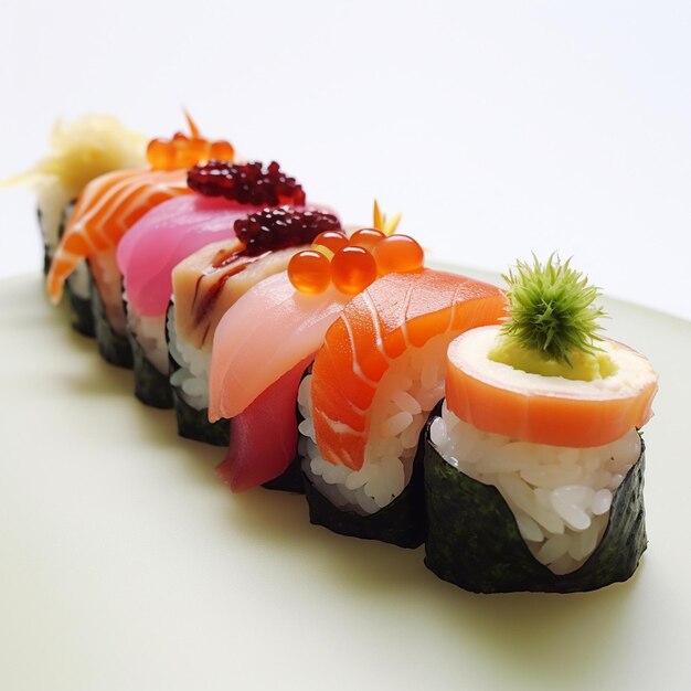 Delicious Fresh Sushi Illustration sur un fond blanc