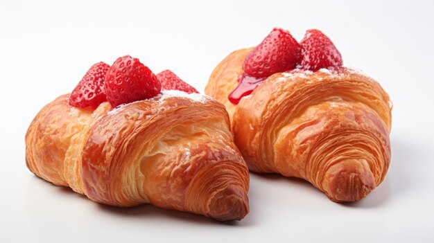 Delicious Strawberry Croissant Un mélange parfait d'authenticité et de saveurs