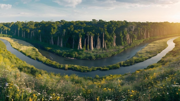 Délimitation des terres par des arbres