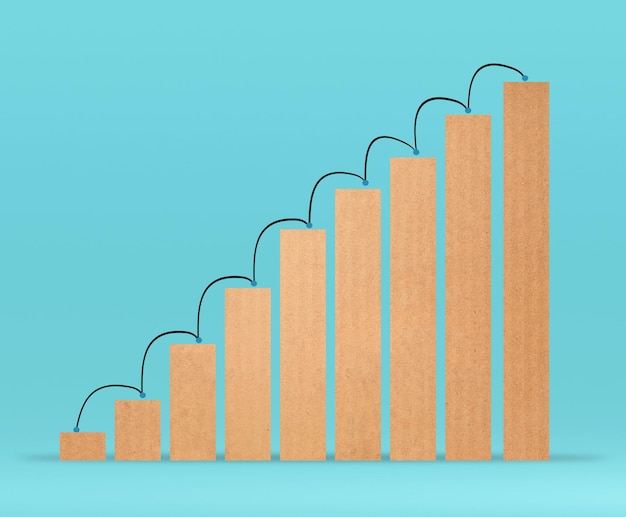 Démarrage financier croissance succès concept objet design