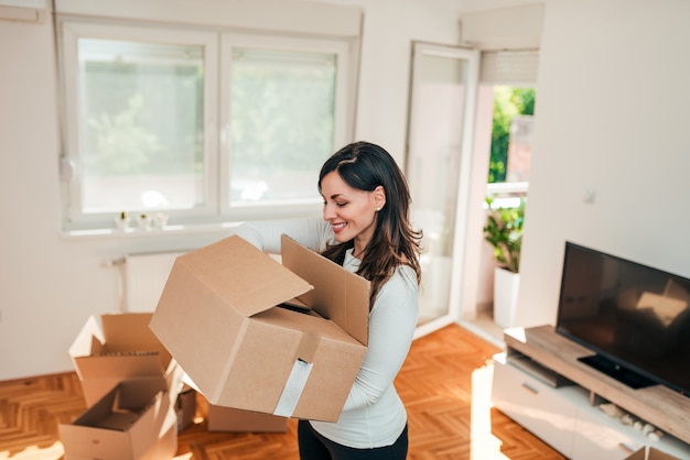 Déménagement dans une nouvelle maison.