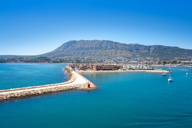 Photo denia skyline à alicante en espagne