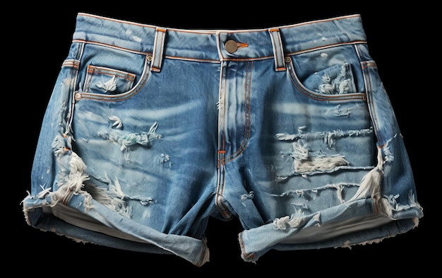 Le denim recyclé sur fond noir