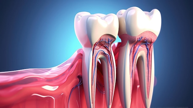 Une dent avec du dentifrice dessus