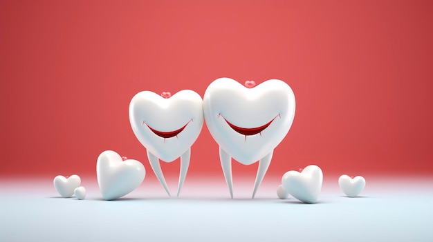 Photo des dents blanches joyeuses célébrant la saint-valentin image de fond valentine images de fond hd