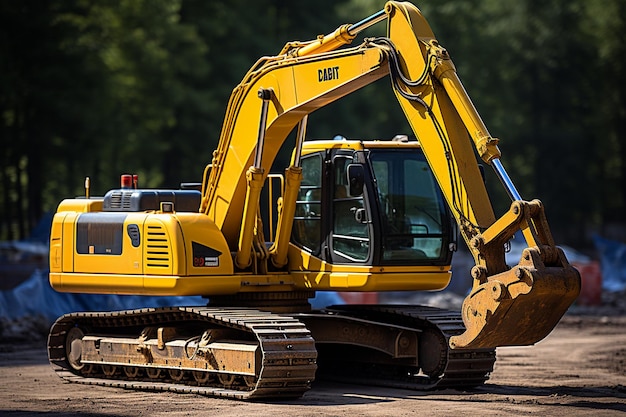 Derrière la machine, vue arrière d'un générateur Yellow Digger par Ai