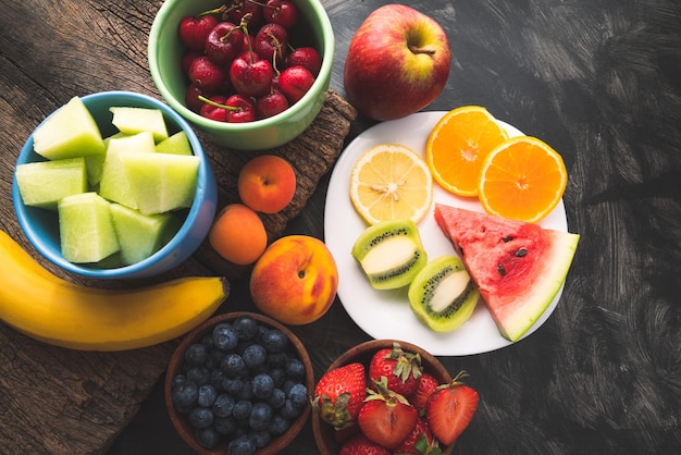 Desayuno de frutas saludables