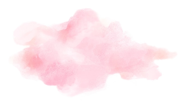 Photo description d'aquarelle d'autocollant png de nuage rose sur un fond transparent